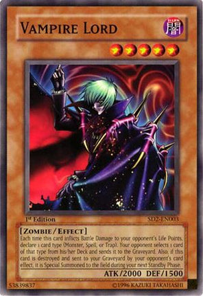 Vampire Lord (Common / Short Print) [SD2-EN003] Structure Deck: Zombie Madness 1st Edition