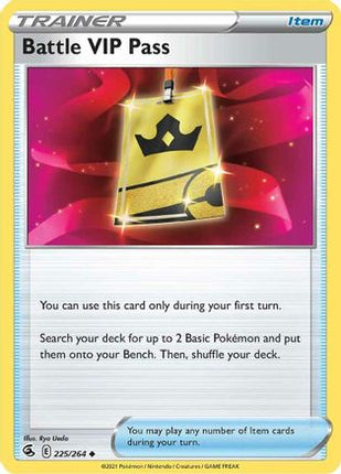 Battle VIP Pass - 225/264 [SWSH08: Fusion Strike] Reverse Holofoil