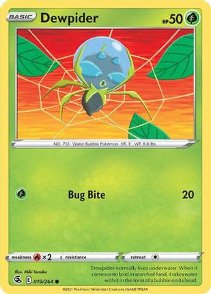 Dewpider - 19/264 [SWSH08: Fusion Strike] Reverse Holofoil