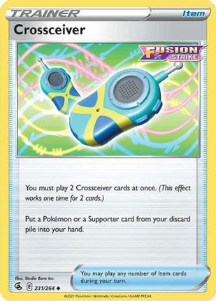 Crossceiver - 231/264 [SWSH08: Fusion Strike] Reverse Holofoil