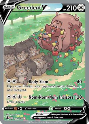 Greedent V (Alternate Full Art) - 257/264 [SWSH08: Fusion Strike] Holofoil