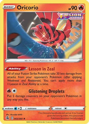 Oricorio - 42/264 [SWSH08: Fusion Strike] Reverse Holofoil