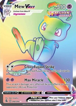 Mew VMAX (Secret) - 268/264 [SWSH08: Fusion Strike] Holofoil