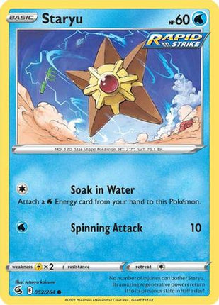 Staryu - 52/264 [SWSH08: Fusion Strike] Reverse Holofoil