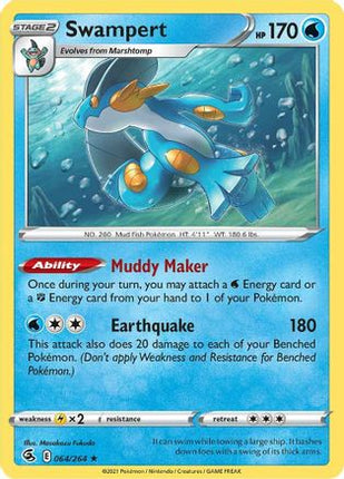 Swampert - 64/264 [SWSH08: Fusion Strike] Reverse Holofoil