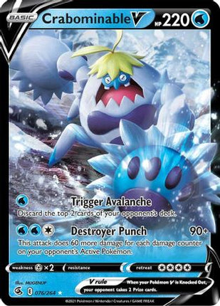 Crabominable V - 76/264 [SWSH08: Fusion Strike] Holofoil