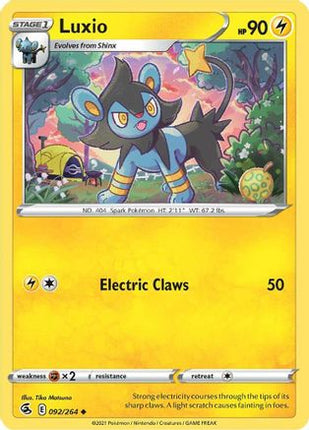Luxio - 92/264 [SWSH08: Fusion Strike] Reverse Holofoil