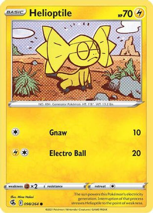 Helioptile - 98/264 [SWSH08: Fusion Strike] Reverse Holofoil
