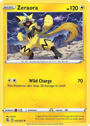 Zeraora - 102/264 [SWSH08: Fusion Strike] Reverse Holofoil