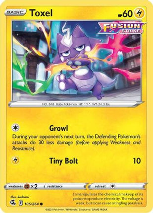 Toxel (106) - 106/264 [SWSH08: Fusion Strike] Reverse Holofoil