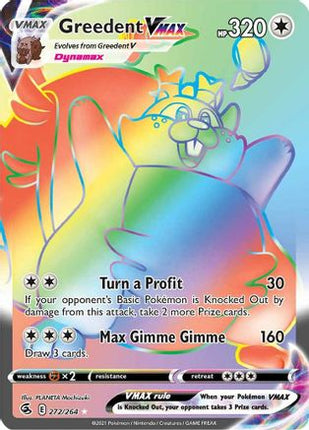 Greedent VMAX (Secret) - 272/264 [SWSH08: Fusion Strike] Holofoil