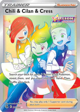 Chili & Cilan & Cress (Secret) - 273/264 [SWSH08: Fusion Strike] Holofoil