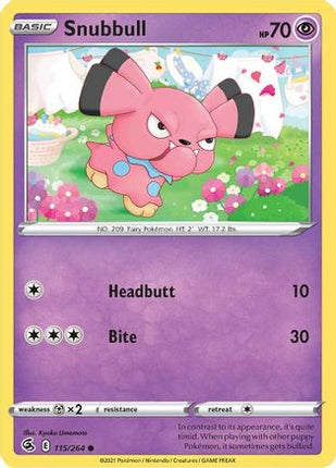 Snubbull - 115/264 [SWSH08: Fusion Strike] Reverse Holofoil