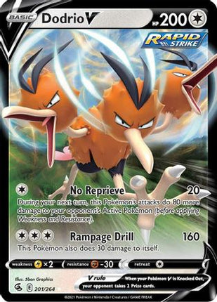 Dodrio V - 201/264 [SWSH08: Fusion Strike] Holofoil