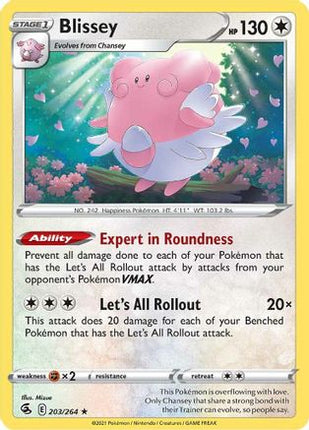 Blissey - 203/264 [SWSH08: Fusion Strike] Reverse Holofoil