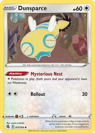 Dunsparce - 207/264 [SWSH08: Fusion Strike] Reverse Holofoil