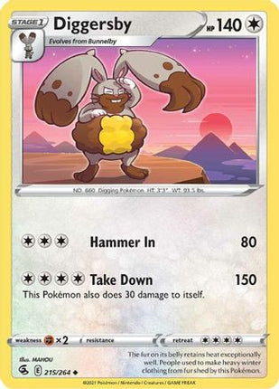 Diggersby - 215/264 [SWSH08: Fusion Strike] Reverse Holofoil