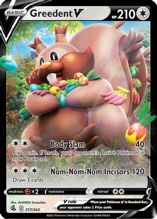 Greedent V - 217/264 [SWSH08: Fusion Strike] Holofoil