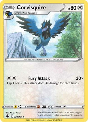 Corvisquire - 220/264 [SWSH08: Fusion Strike] Reverse Holofoil