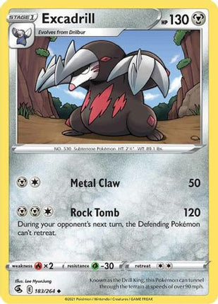 Excadrill - 183/264 [SWSH08: Fusion Strike] Reverse Holofoil