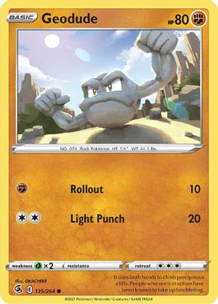 Geodude - 135/264 [SWSH08: Fusion Strike] Reverse Holofoil