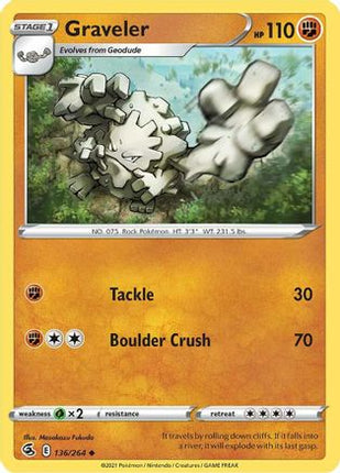 Graveler - 136/264 [SWSH08: Fusion Strike] Reverse Holofoil