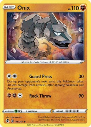 Onix - 138/264 [SWSH08: Fusion Strike] Reverse Holofoil