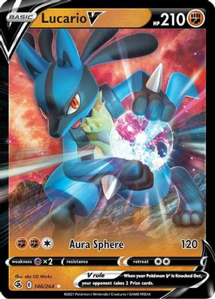 Lucario V - 146/264 [SWSH08: Fusion Strike] Holofoil