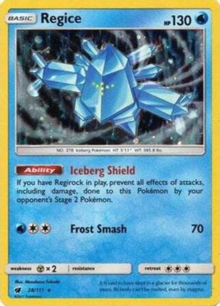 Regice - 28/111 (Cosmos Holo) [SM Promos] Holofoil