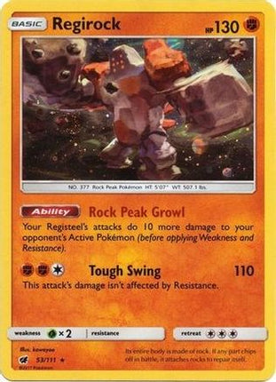 Regirock - 53/111 (Cosmos Holo) [SM Promos] Holofoil