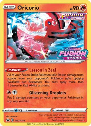 Oricorio - SWSH168 (Prerelease) - SWSH168/null [SWSH: Sword & Shield Promo Cards] Holofoil