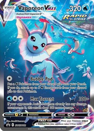 Vaporeon VMAX - SWSH182 - SWSH182/null [SWSH: Sword & Shield Promo Cards] Holofoil