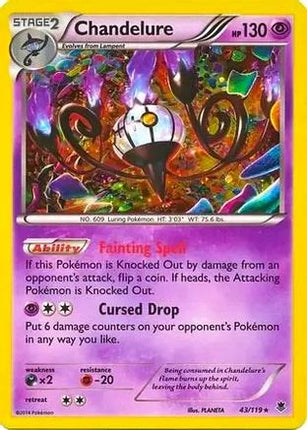Chandelure - 43/119 (Cosmos Holo) [Blister Exclusives] Holofoil