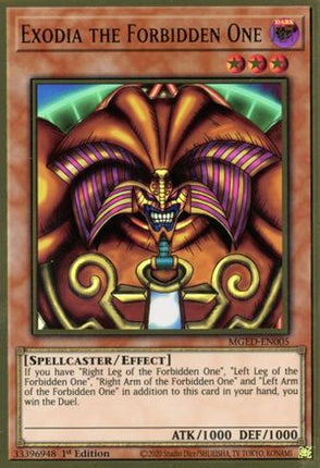 Exodia the Forbidden One (Premium Gold Rare) [MGED-EN005] 1st Edition