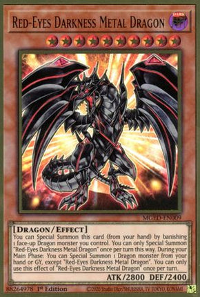 Red-Eyes Darkness Metal Dragon (Premium Gold Rare) [MGED-EN009] 1st Edition