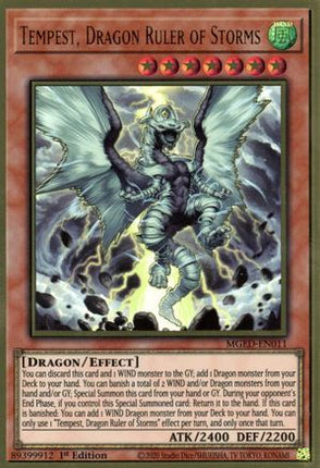 Tempest, Dragon Ruler of Storms (Premium Gold Rare) [MGED-EN011] 1st Edition