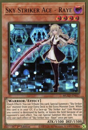 Sky Striker Ace - Raye (Premium Gold Rare) [MGED-EN017] 1st Edition