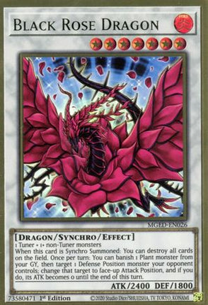 Black Rose Dragon (Premium Gold Rare) [MGED-EN026] 1st Edition