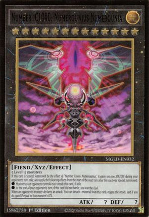 Number iC1000: Numerounius Numerounia (Premium Gold Rare) [MGED-EN032] 1st Edition