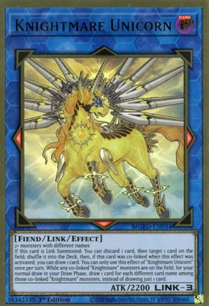 Knightmare Unicorn (Premium Gold Rare) [MGED-EN034] 1st Edition