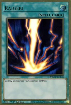 Raigeki (Premium Gold Rare) [MGED-EN038] 1st Edition