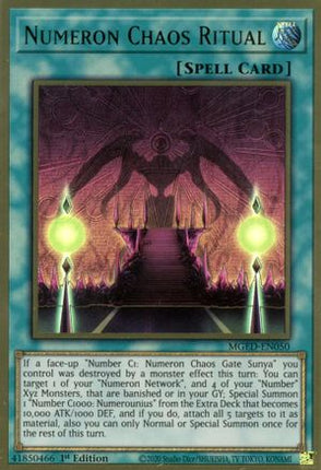 Numeron Chaos Ritual (Premium Gold Rare) [MGED-EN050] 1st Edition