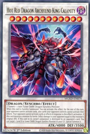 Hot Red Dragon Archfiend King Calamity (Rare) [MGED-EN070] 1st Edition
