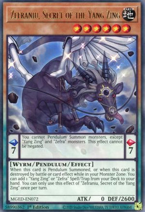 Zefraniu, Secret of the Yang Zing (Rare) [MGED-EN072] 1st Edition