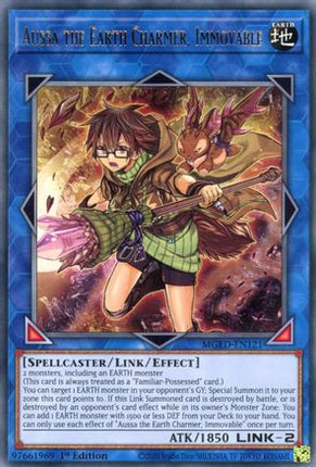 Aussa the Earth Charmer, Immovable (Rare) [MGED-EN121] 1st Edition