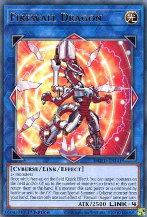 Firewall Dragon (Red Alternate Art) (Rare) [MGED-EN141] 1st Edition
