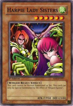 Harpie Lady Sisters (Common / Short Print) [SD8-EN007] Structure Deck: Lord of the Storm 1st Edition