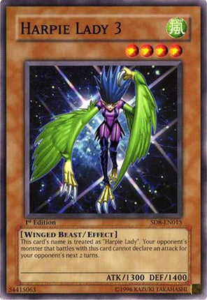 Harpie Lady 3 (Common / Short Print) [SD8-EN015] Structure Deck: Lord of the Storm 1st Edition