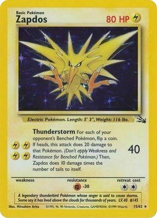 Zapdos - 15/62 (Cosmos Holo) [Miscellaneous Cards & Products] Holofoil