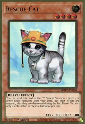 Rescue Cat [MGED-EN006] Gold Rare